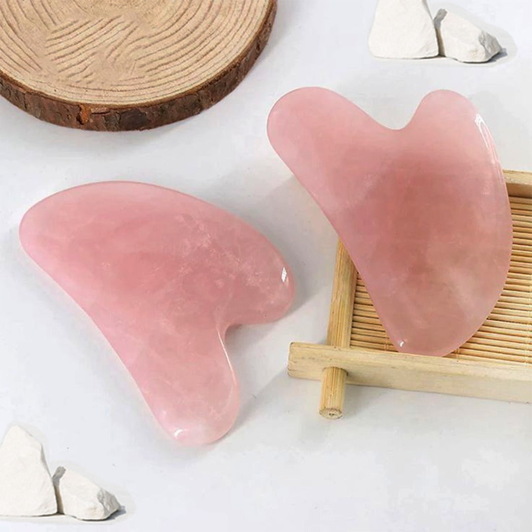 Rose Quartz Gua Sha Tool for Facial Massage
