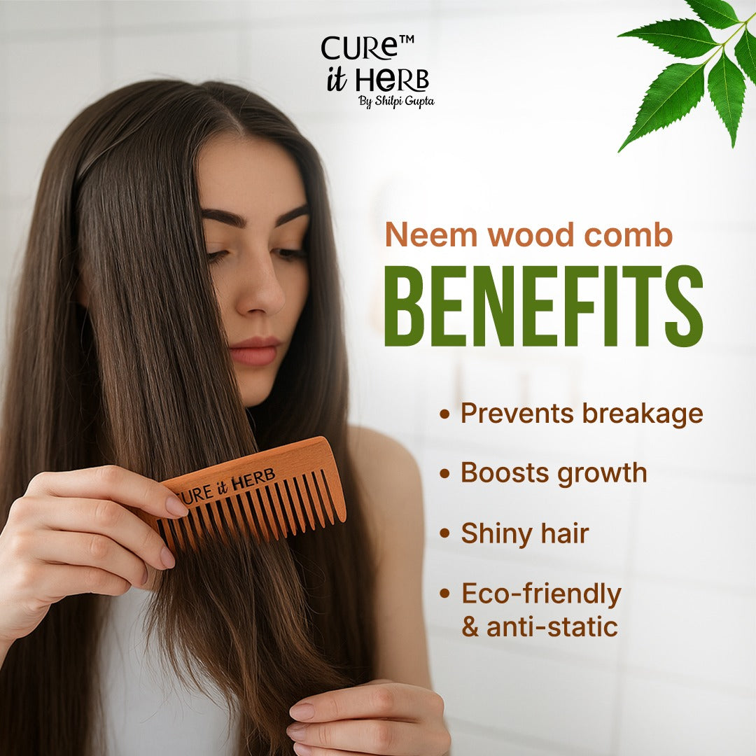 Neem Wood Comb – Cure It Herb