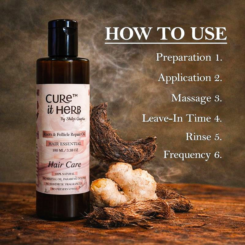 Roots Follicle | Herbal Hair Oil For Men & Women